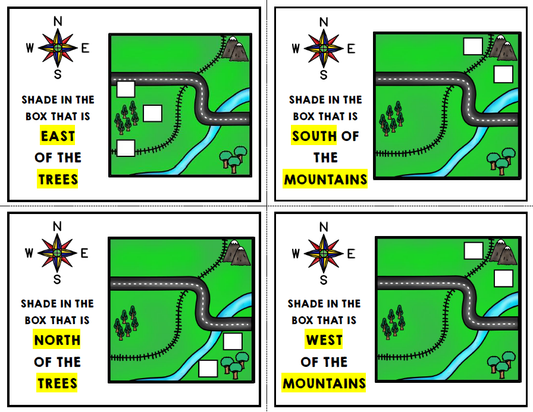 Life Skills - Task Cards - Map Skills Special Education - Road Intersections