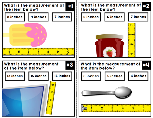 Measurement - Life Skills - Special Education - Math - Task Cards - Unit 1