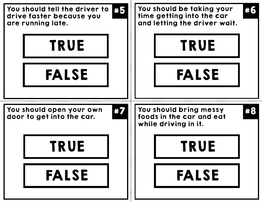 Life Skills Reading - Rideshare App Task Cards