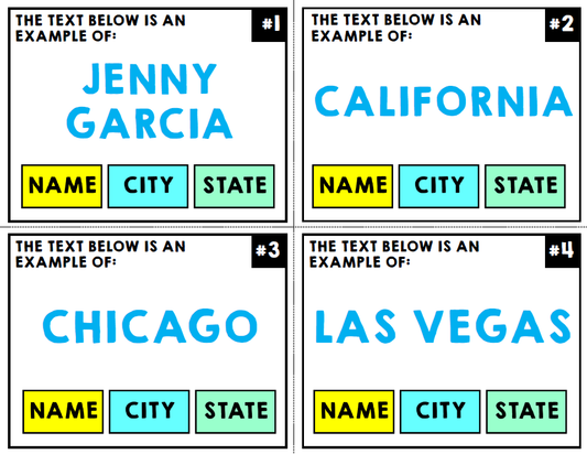 Life Skills - Reading - Writing - Math - Personal Information - Task Cards