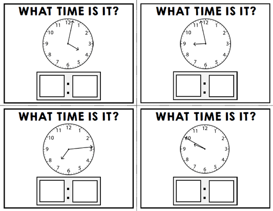 Life Skills - Task Cards - Time - Telling Time - Special Education - Unit Three