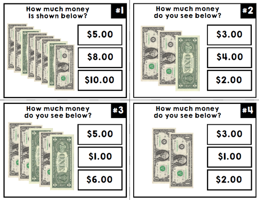 Life Skills - Money - Task Cards - Math