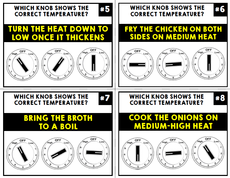 Life Skills Task Cards - Cooking - Using a Stove - Recipe - Food Prep