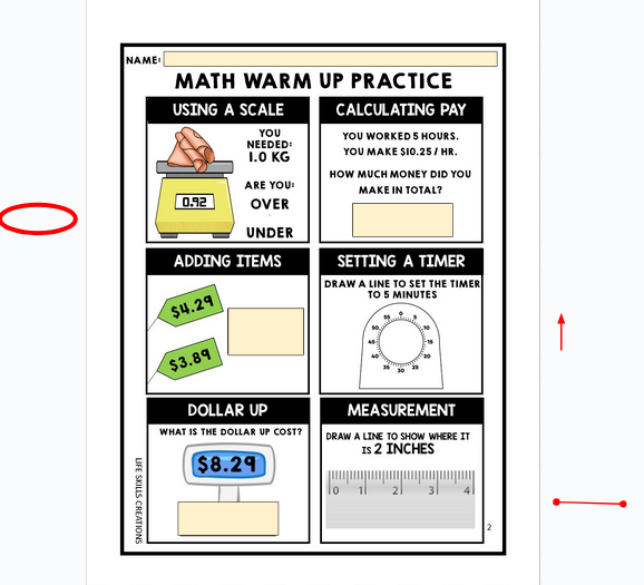 CANADIAN Math Warm Up - Life Skills - Daily Work - GOOGLE Bundle