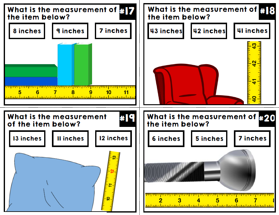 Measurement - Life Skills - Special Education - Math - Task Cards - Unit 1