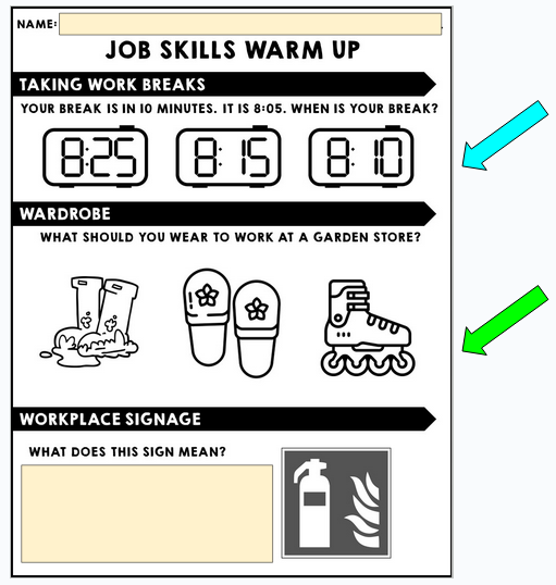 Job Skills - Life Skills Warm Up - Vocational Skills - GOOGLE BUNDLE # 2