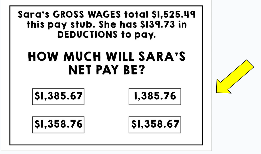 Life Skills Math - Pay Stub Task Cards - Job Skills - GOOGLE