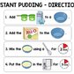 Life Skills Visual Recipe and Task Analysis - Instant Pudding