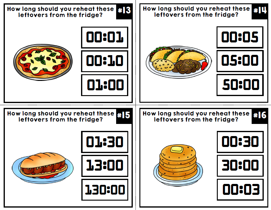 Life Skills Task Cards - Cooking - Using a Microwave - Recipe - Food Prep