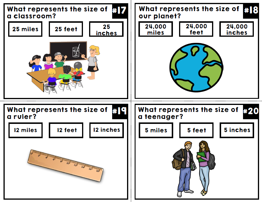 Measurement - Life Skills - Special Education - Math - Task Cards - Bundle