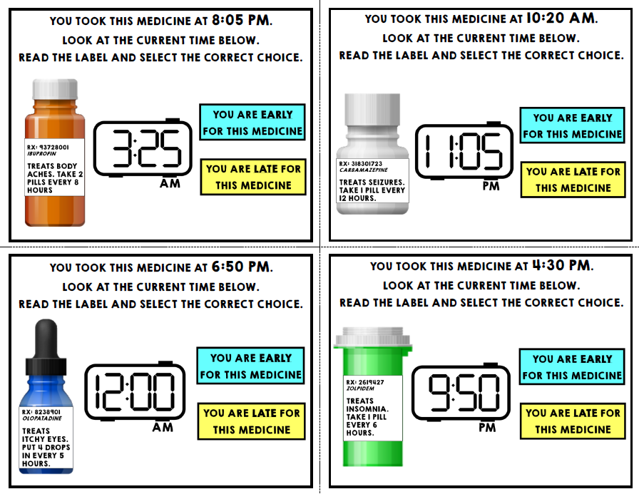 Life Skills Task Cards - Medicine Safety - Special Education - Reading - Math