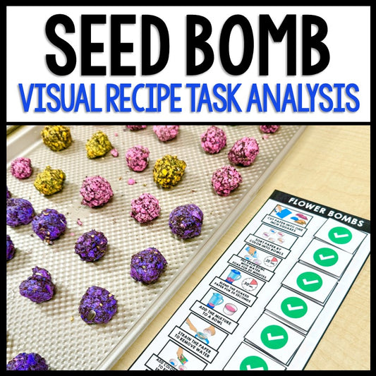 Seed Bomb Visual Recipe - Task Analysis - Autism - Life Skills