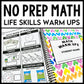 Math Warm Ups - Life Skills - Daily Work - Bundle