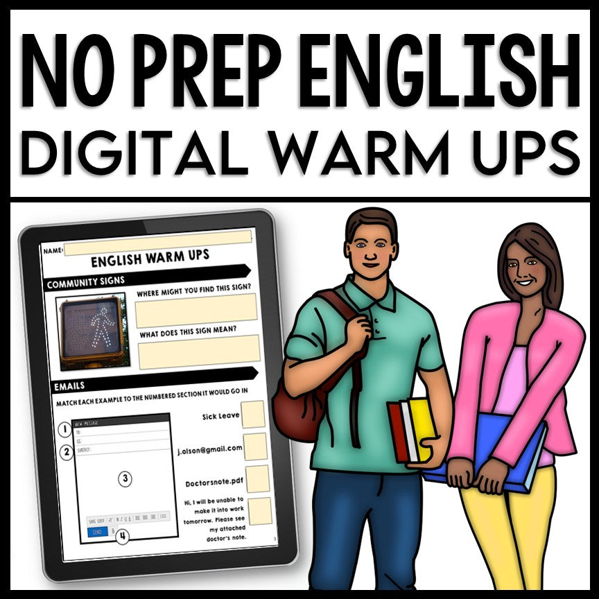 English Warm Up - Life Skills - Daily Work - GOOGLE Bundle