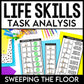 Life Skills - Visual Task Analysis - Sweeping the Floor - Special Education