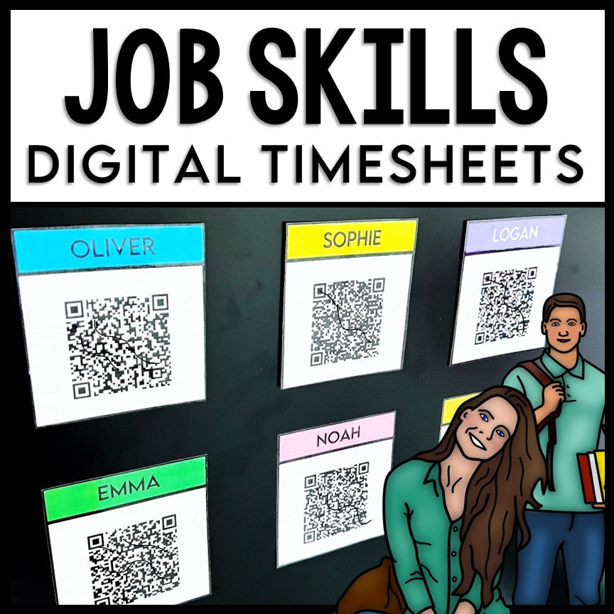 Job Skills Digital Clock in and Clock Out Timesheet