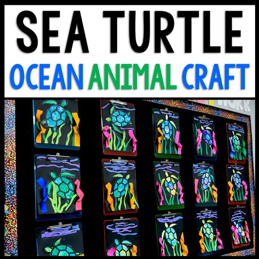 Summer Art - Sea Turtle Under the Sea Ocean Craft - Reading Comprehension