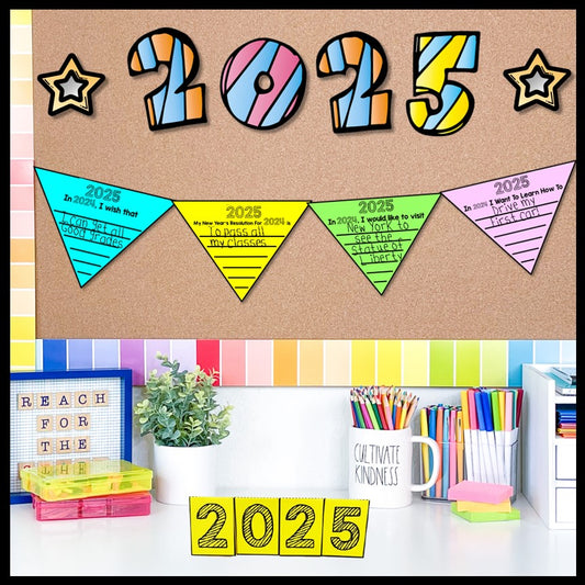 New Year's Resolutions - 2025 - Reading and Writing - Interactive Notebook