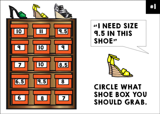 Job Skills Task Cards - Life Skills - Shoe Store - Reading - Math - GOOGLE