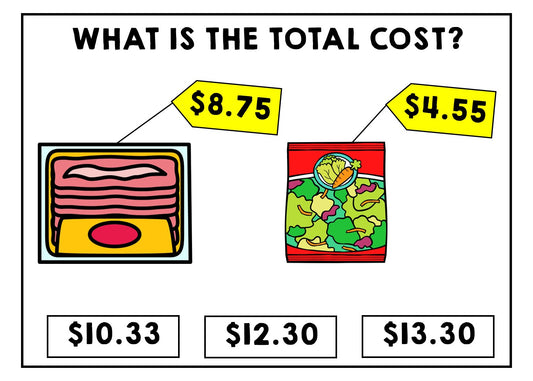 Life Skills - Task Cards - Shopping - Money - Calculating Totals - GOOGLE