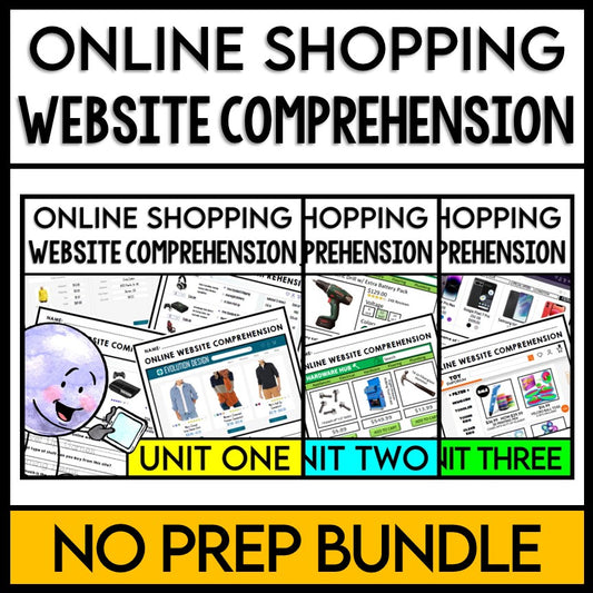 Life Skills - Reading - Online Shopping - Website Comprehension BUNDLE