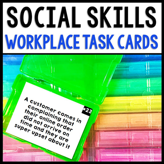 Life Skills - Job Skills - Workplace Social Skills - Task Cards - Vocational