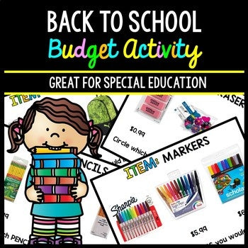 Back to School Budget - Special Education - Shopping - Life Skills - Money