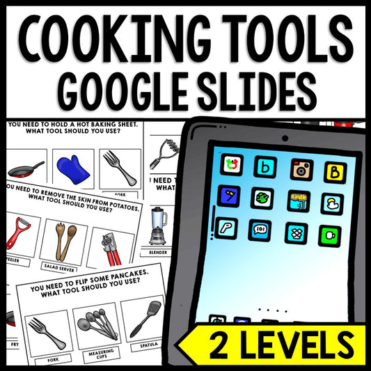 Life Skills - Cooking Vocabulary - Cooking Tools Task Cards - Google