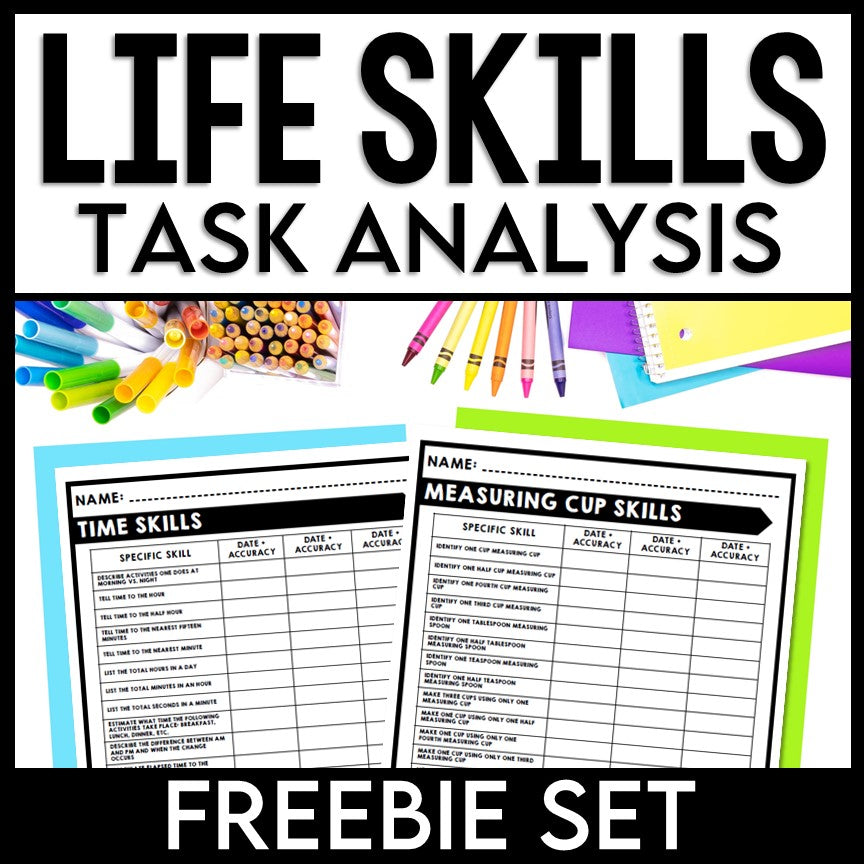 Life Skills FREEBIE - Task Analysis - IEP Goal Bank Ideas – Life Skills ...