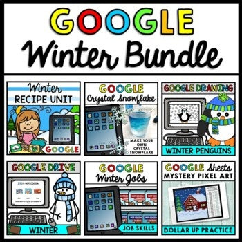 Winter - Life Skills - DIGITAL Google Bundle - Distance Learning - Special Ed