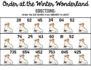 Winter Math - Special Education - Life Skills - Print & Go Worksheets