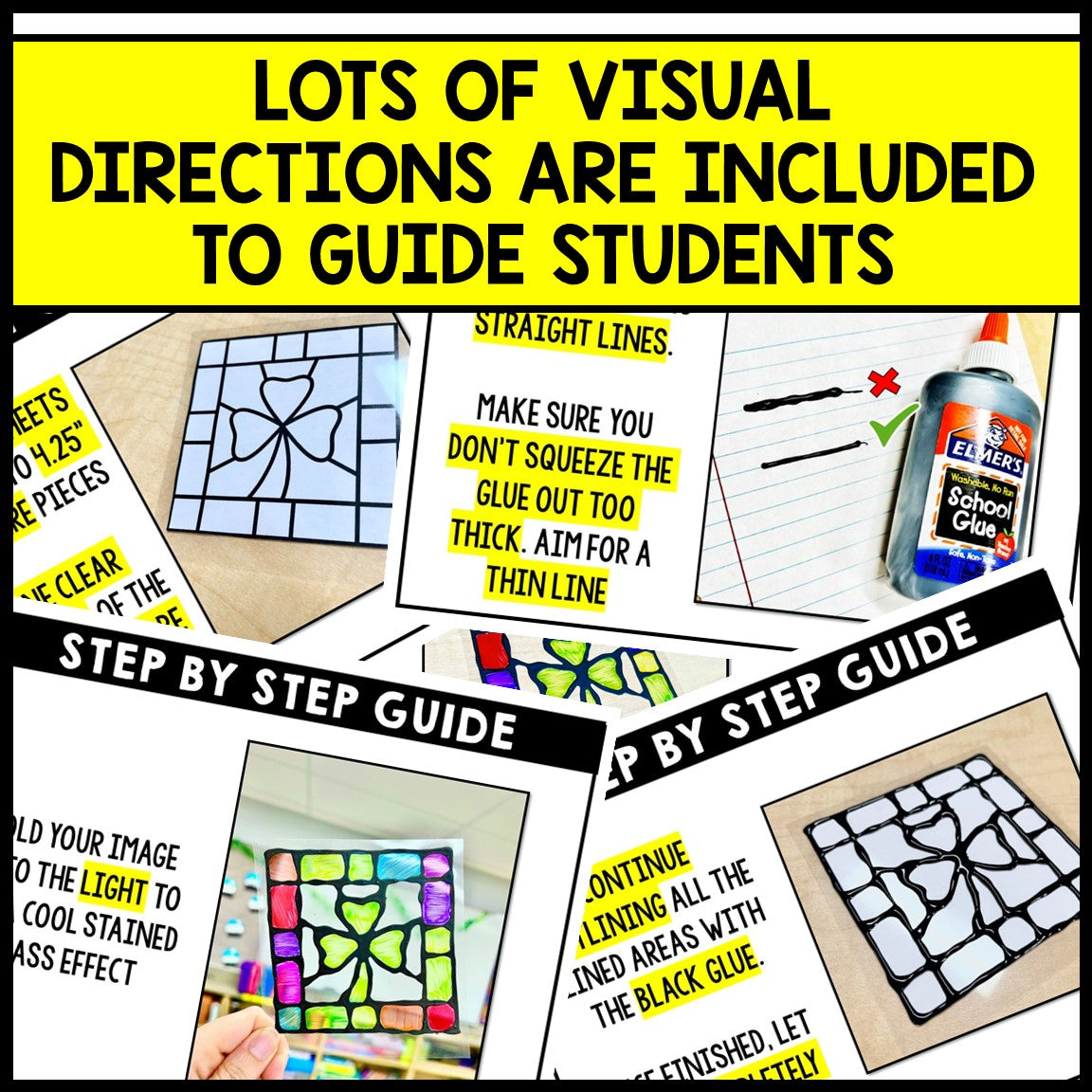 St. Patrick's Day Art - Stained Glass Directed Drawing - Reading Comprehension