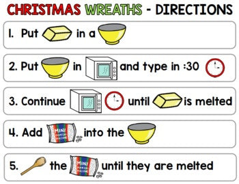 Visual Recipes - Life Skills - GOOGLE - Christmas Wreaths - Autism - Cooking