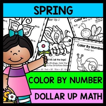 Life Skills - Color by Number - Dollar Up - Math- Money - Special Education