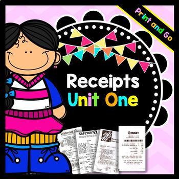 Life Skills - Receipts - Special Education - Math - Shopping - Money - Unit 1