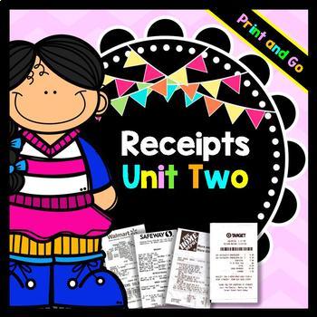 Life Skills - Receipts - Special Education - Math - Shopping - Money - Unit 2