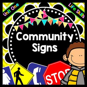 Life Skills - Reading - Community / Safety Signs - Special Education - Unit 1