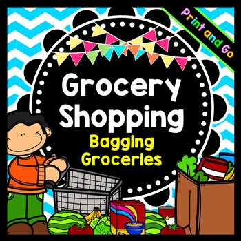 Life Skills Grocery Shopping: Learning How to Bag and Sort Groceries.