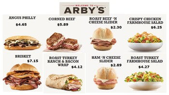 Life Skills Menu Math and Money Practice: Arby's