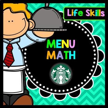 Life Skills Menu Math and Money Practice: Starbucks