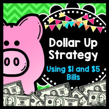 Life Skills Math, Money and Shopping: Dollar Up Task Cards - $1 and $5 Bills