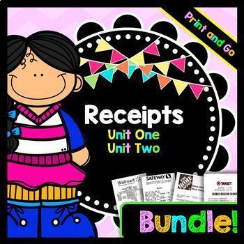 Life Skills - Receipts - Reading - Math - Special Education - Money - BUNDLE