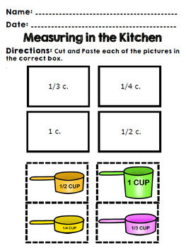 Life Skills Real World Math: Measuring Cups, Recipes and Cooking. Unit One