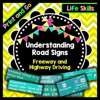 Life Skills - Road Signs - Freeway Signs - Reading - Writing - Math - Cars