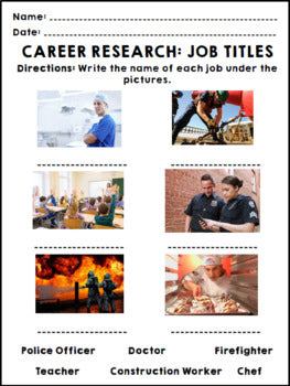 Life Skills Reading and Writing For Jobs: Career Research