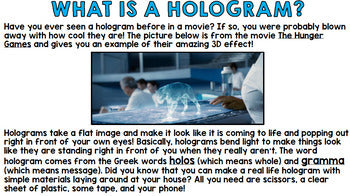 Procedural Writing: Step by Step How to Make a Hologram With Your Cell Phone