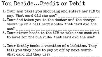 Life Skills Reading and Writing: Credit + Debit Cards - Unit 3