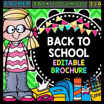 Back to School Brochure {100% Editable} {Lots of Colors to Choose From}