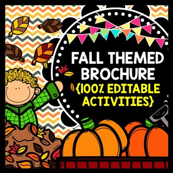 Fall Pumpkin Patch and Apple Orchard Brochure {100% Editable} {Writing}