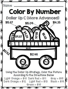 Fall Color By Number {Dollar Up} {Math} {Money} {Worksheets}